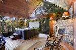 SCREENED-IN HOT TUB PORCH OFF DINING AREA